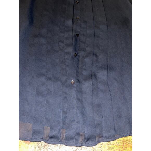 Womens Diane von Furstenberg Black Long Sleeve Soft Button Down Blouse Size 12 - Picture 5 of 7